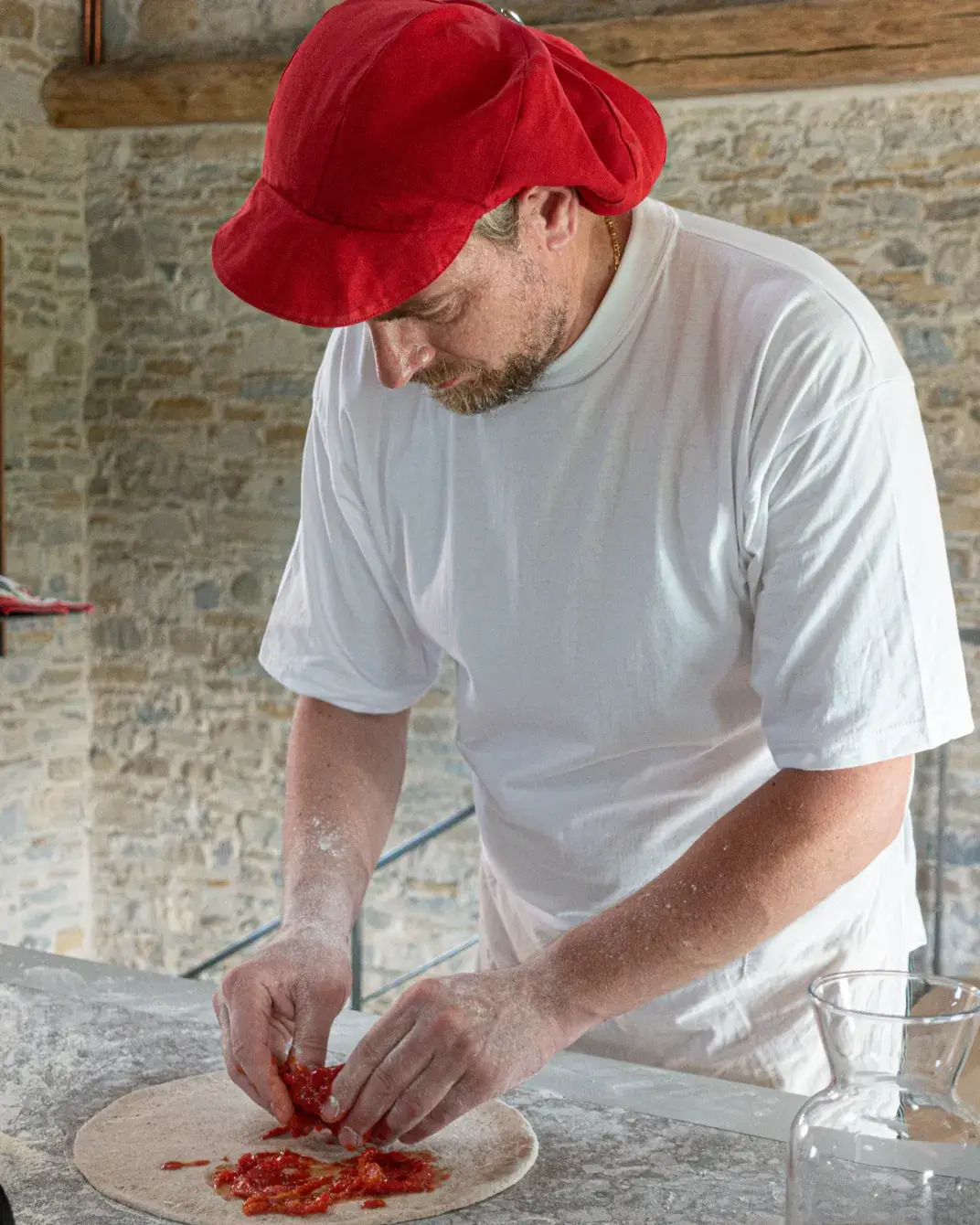 Preparazione della pizza