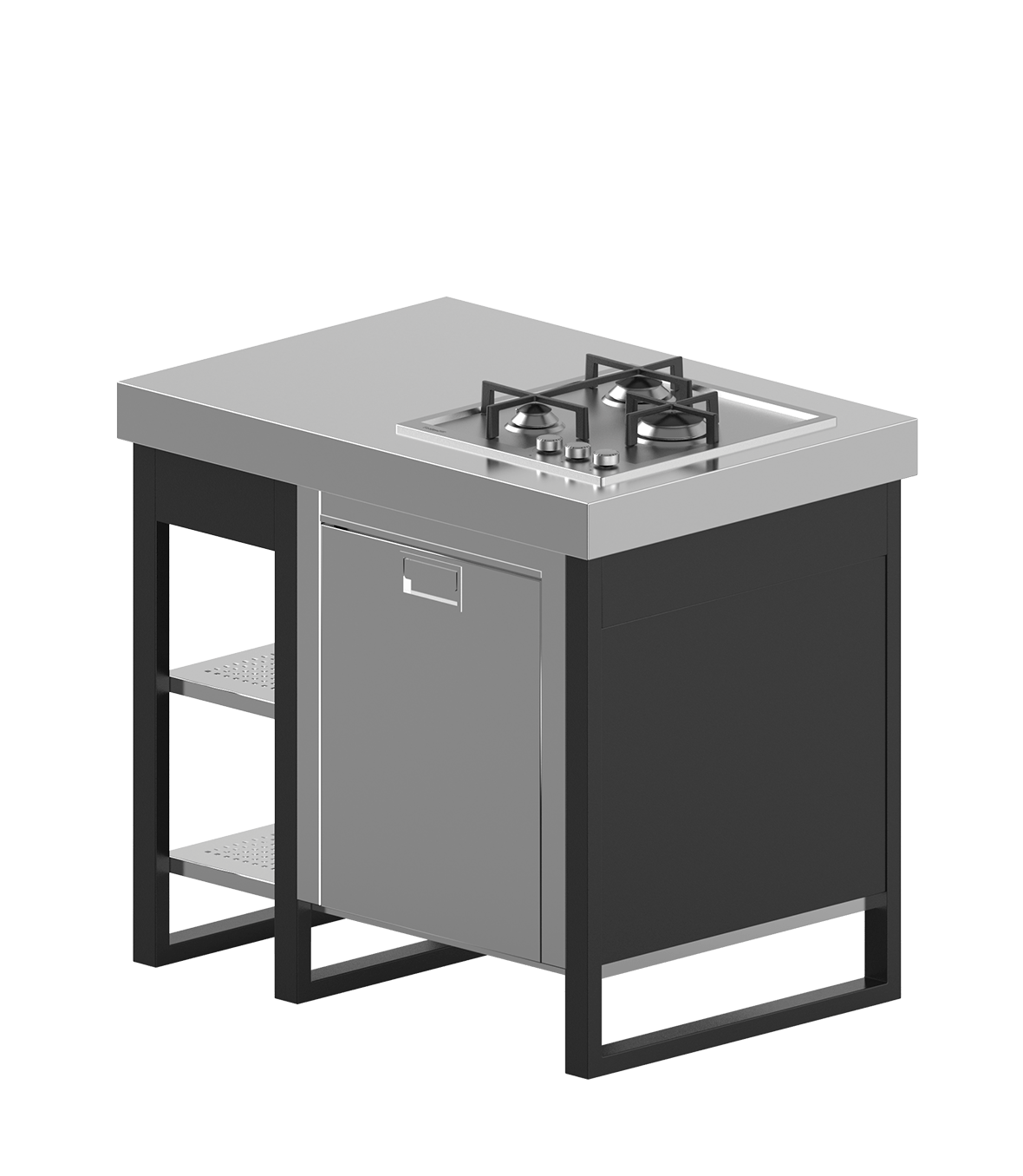 Fridge and gas cooking module 700+300