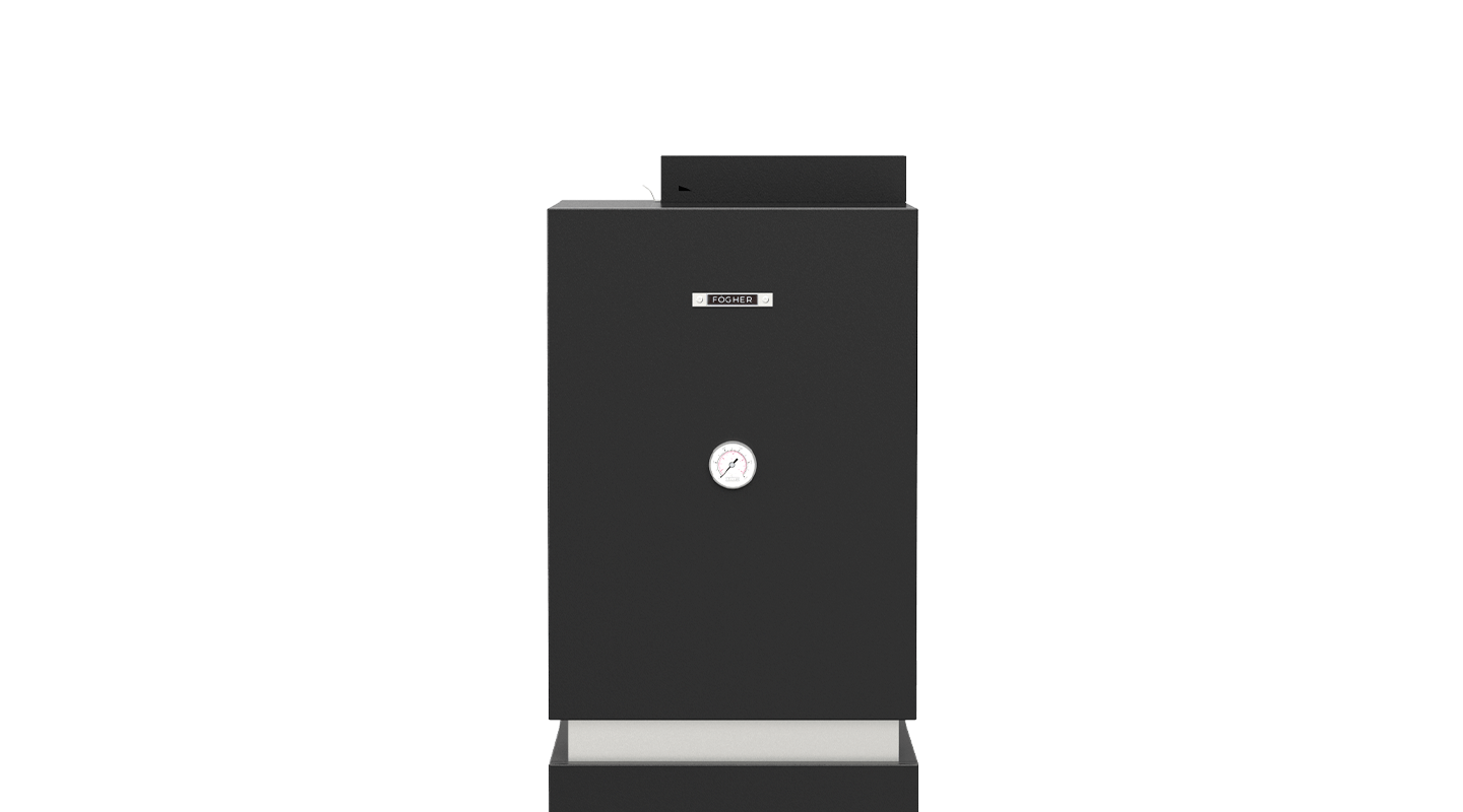 RF 450 - built-in reverse-flow kit smoker